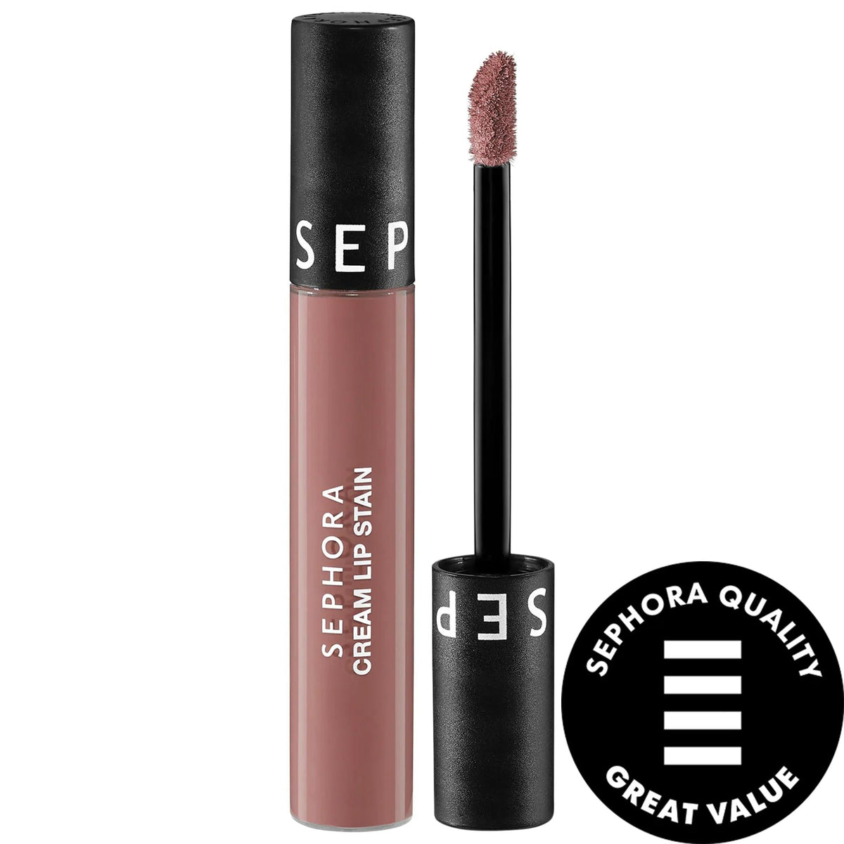Glossier Cream Lip Stain 10HR Liquid Lipstick - Long-Lasting Hydrating Vegan Lip Color