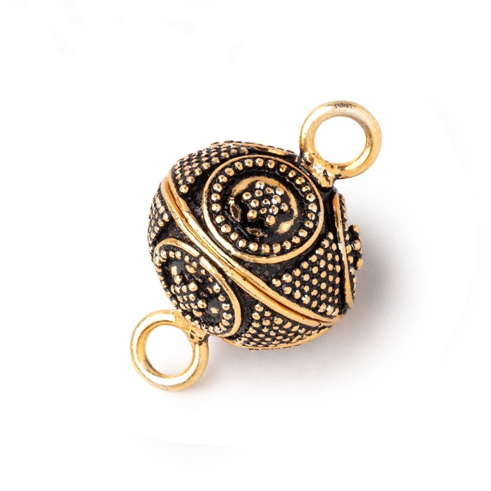16mm Miligrain Ringed Star Design Magnetic Clasp 1 piece