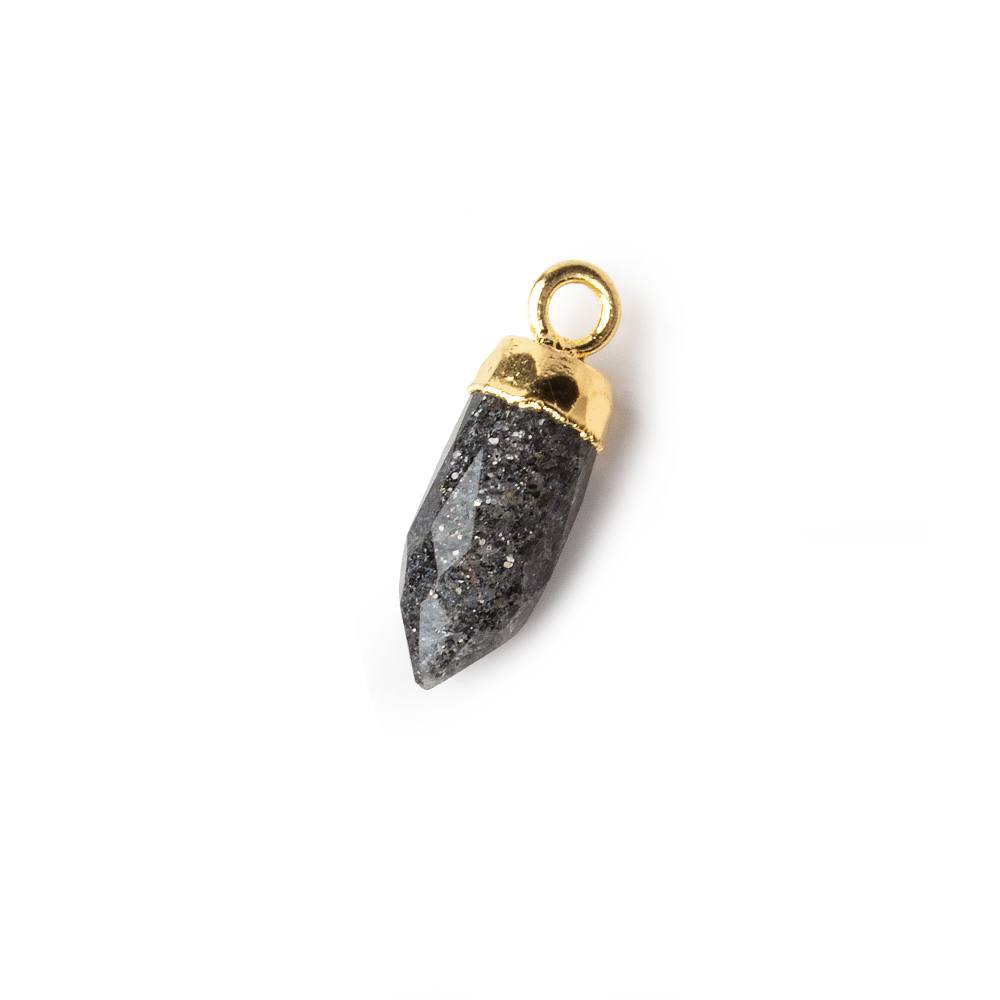16x5mm Gold Leafed Celestial Quartz Spike Pendant 1 focal bead