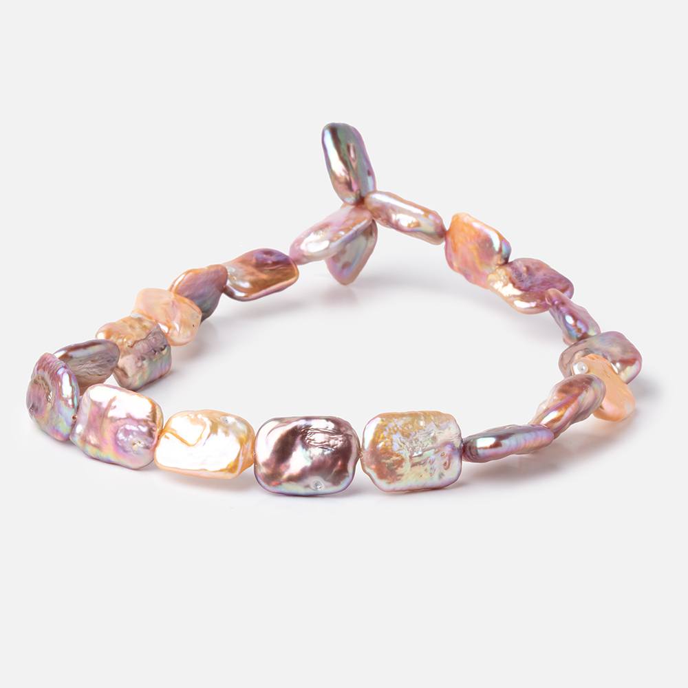 18-19mm Tonal Blush Rectangle Freshwater Pearls 15 inch 21 beads
