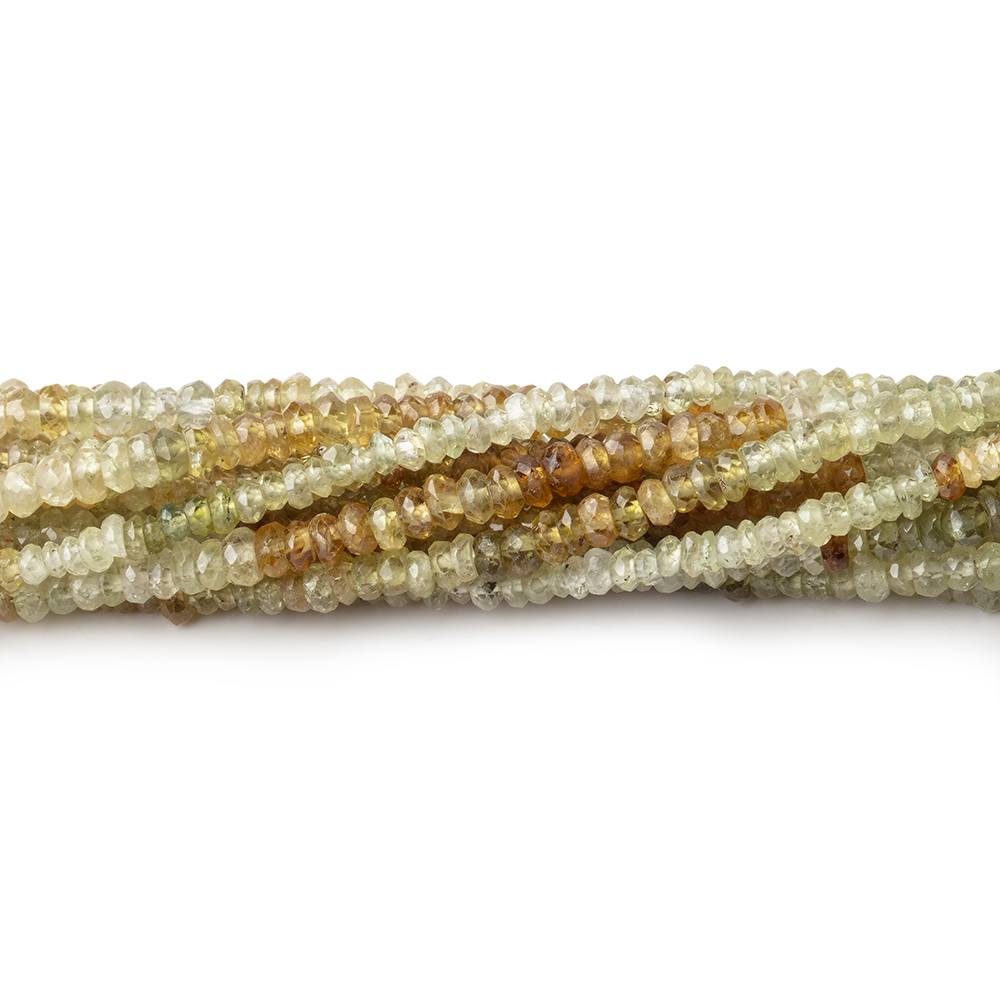 3mm Multi-tonal Grossular Garnet Faceted Rondelle Beads 13 inch 175 pieces