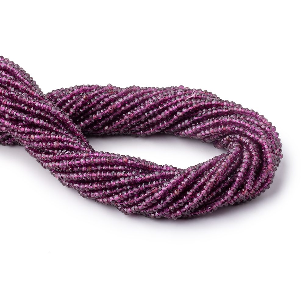 3mm Malaia Garnet Faceted Rondelle Beads 13 inch 190 pieces AA Rare