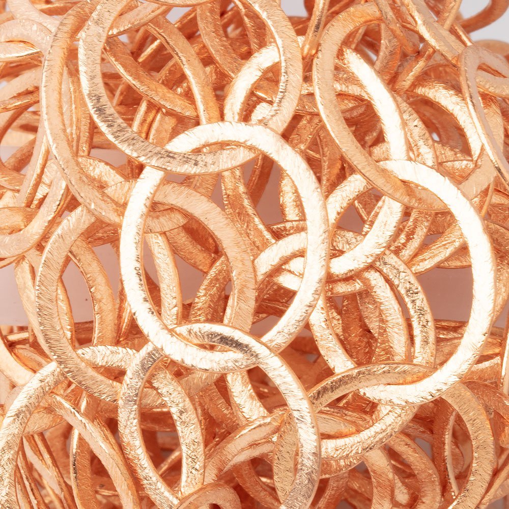 19mm and 22x18mm Copper Brushed Round & Oval Link Chain