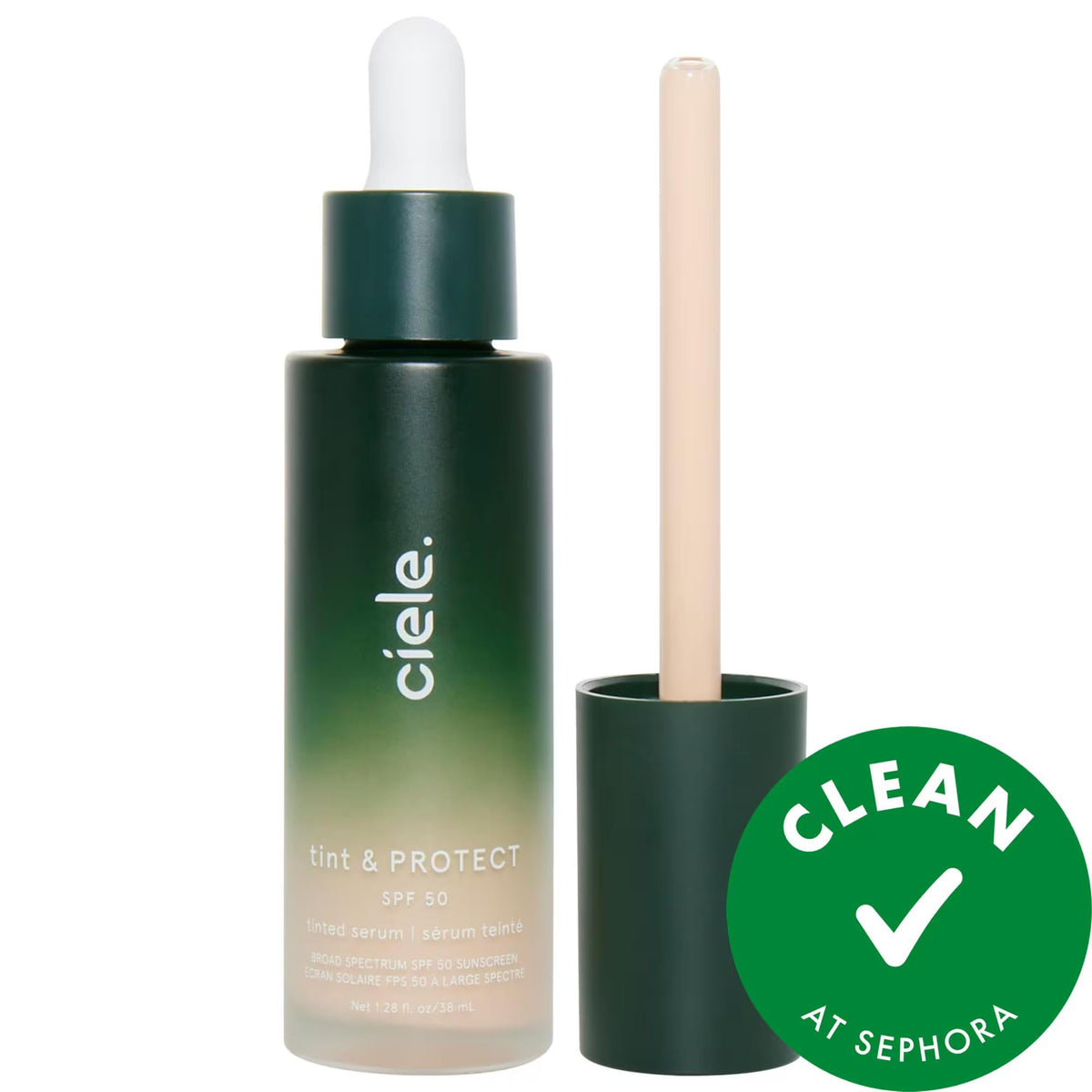 tint & PROTECT - Vegan Tinted Serum Foundation with SPF 50+ - Medium Coverage, Natural Finish