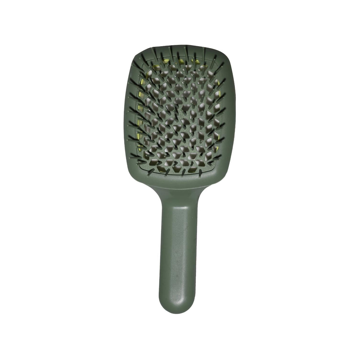 Janeke Curvy M Open-Back Hairbrush in Green SP508A