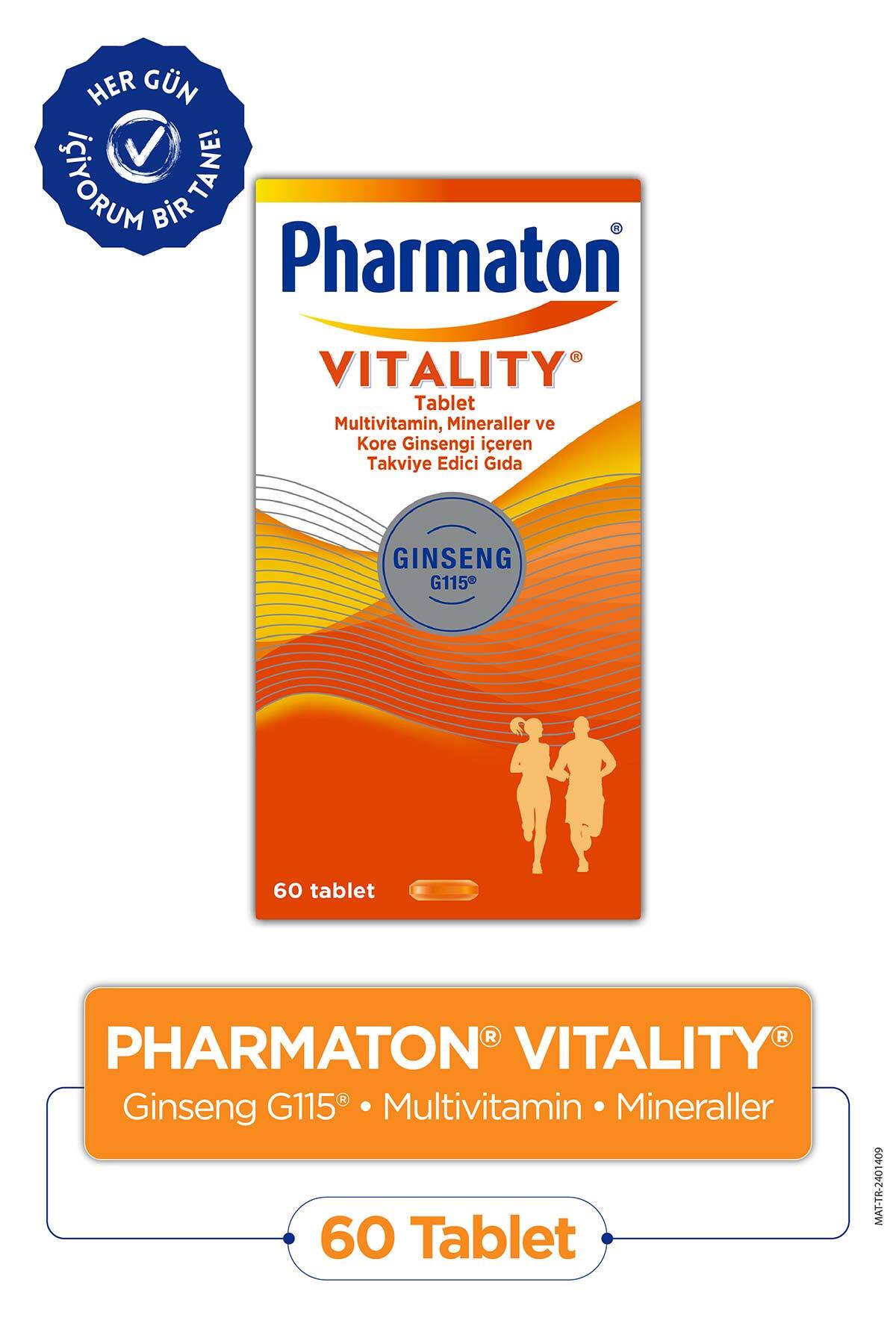 Pharmaton Vitality - Multivitamin with Ginseng | 60 Tablets