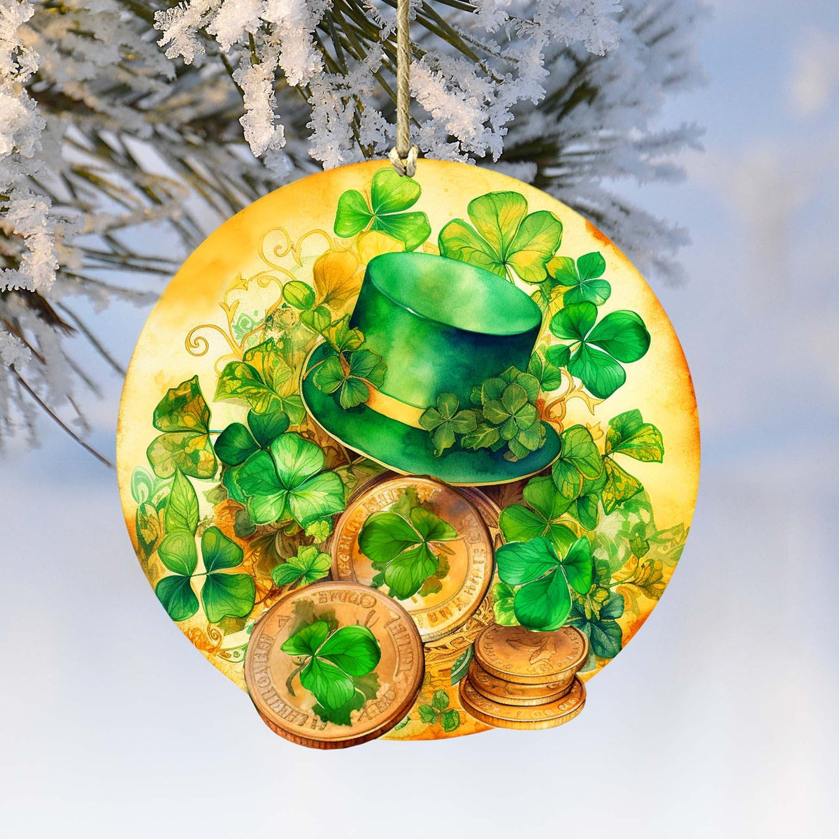 St. Patrick Day Wooden Ornaments by G. DeBrekht Easter Spring Decor - 8652774