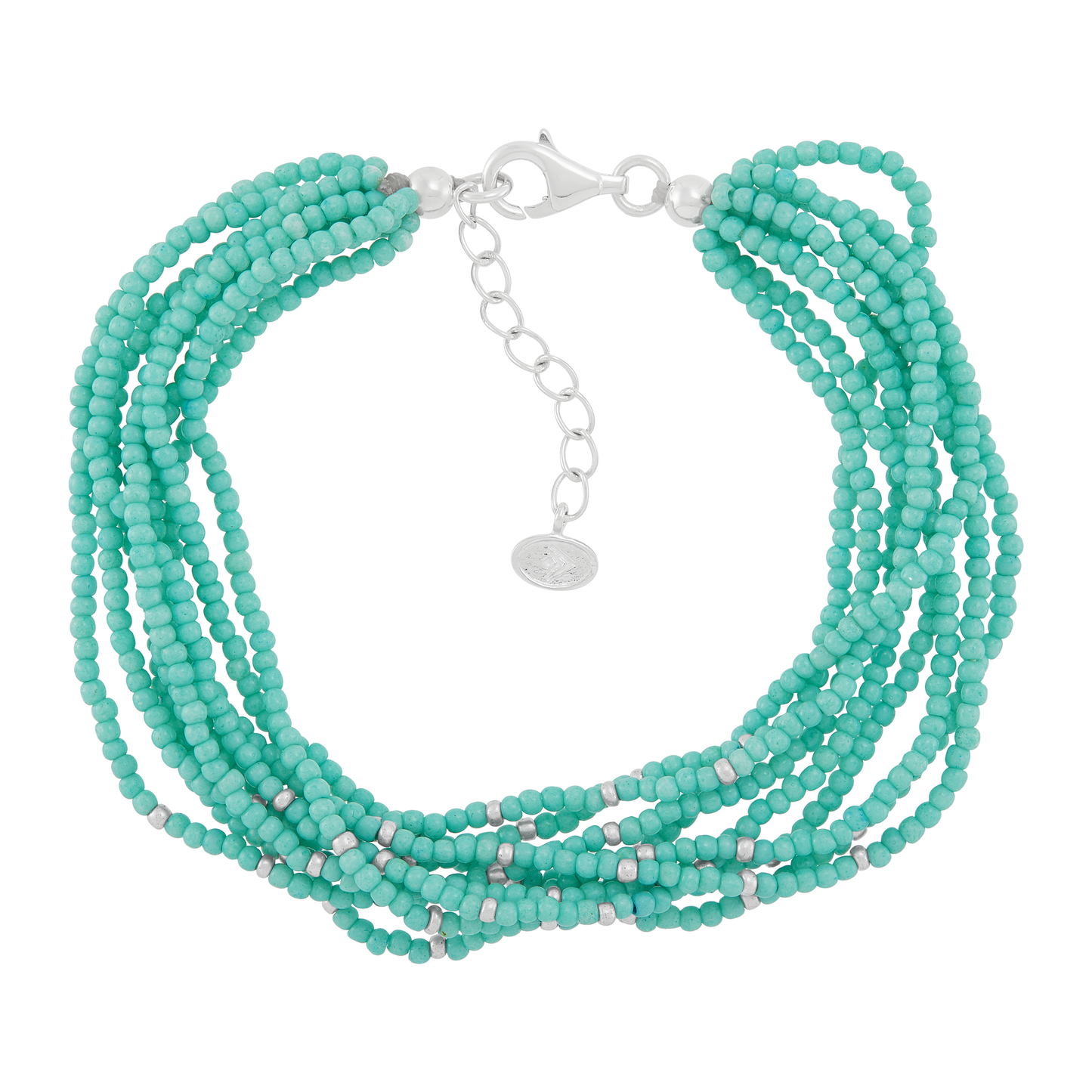Bracelet Silpada « Cascade Tranquille » en argent sterling et perles de rocaille sarcelle