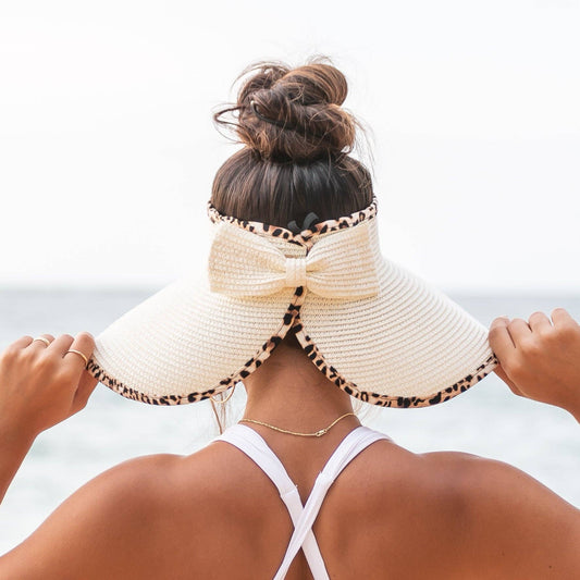 Alli’s Corner Leopard Trim Foldable Bow Visor