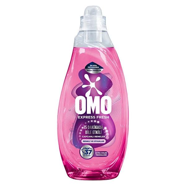 Omo Express Fresh Laundry Detergent for Colored and Black Clothes - Quick Cleaning, Liquid Detergent, 50.04 fl oz