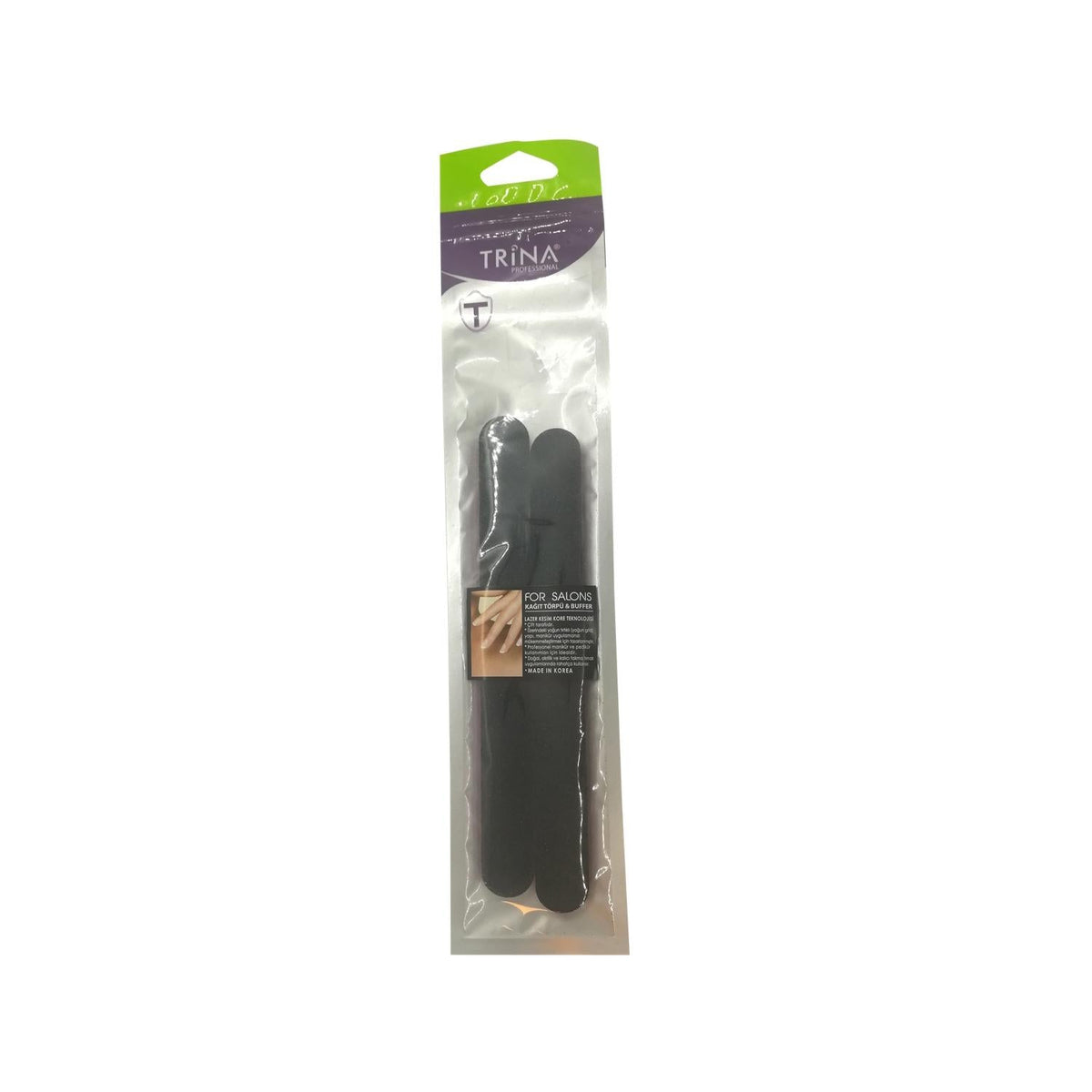 Trina Black Nail Buffer - 2 Pack Paper Nail File for Shaping & Polishing