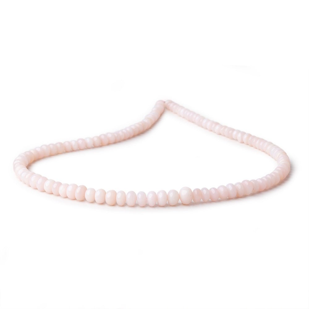 3-6mm Pink Peruvian Opal Plain Rondelle Beads 15.5 inch 110 pieces