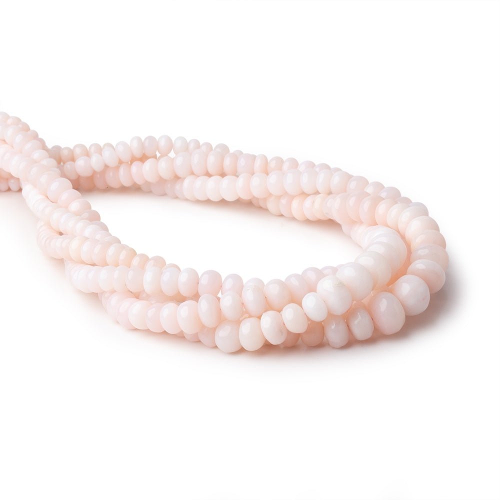 3-6mm Pink Peruvian Opal Plain Rondelle Beads 15.5 inch 110 pieces