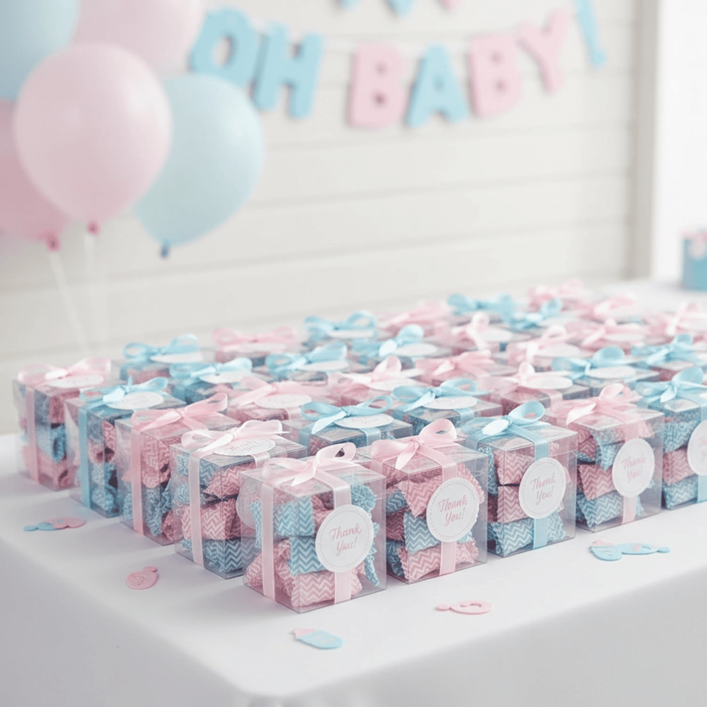 220ct Blue and Pink Candy Buttermints – Individually Wrapped Candy for Gender Reveal, Baby Shower Favors, Graduation, and Party Sweets