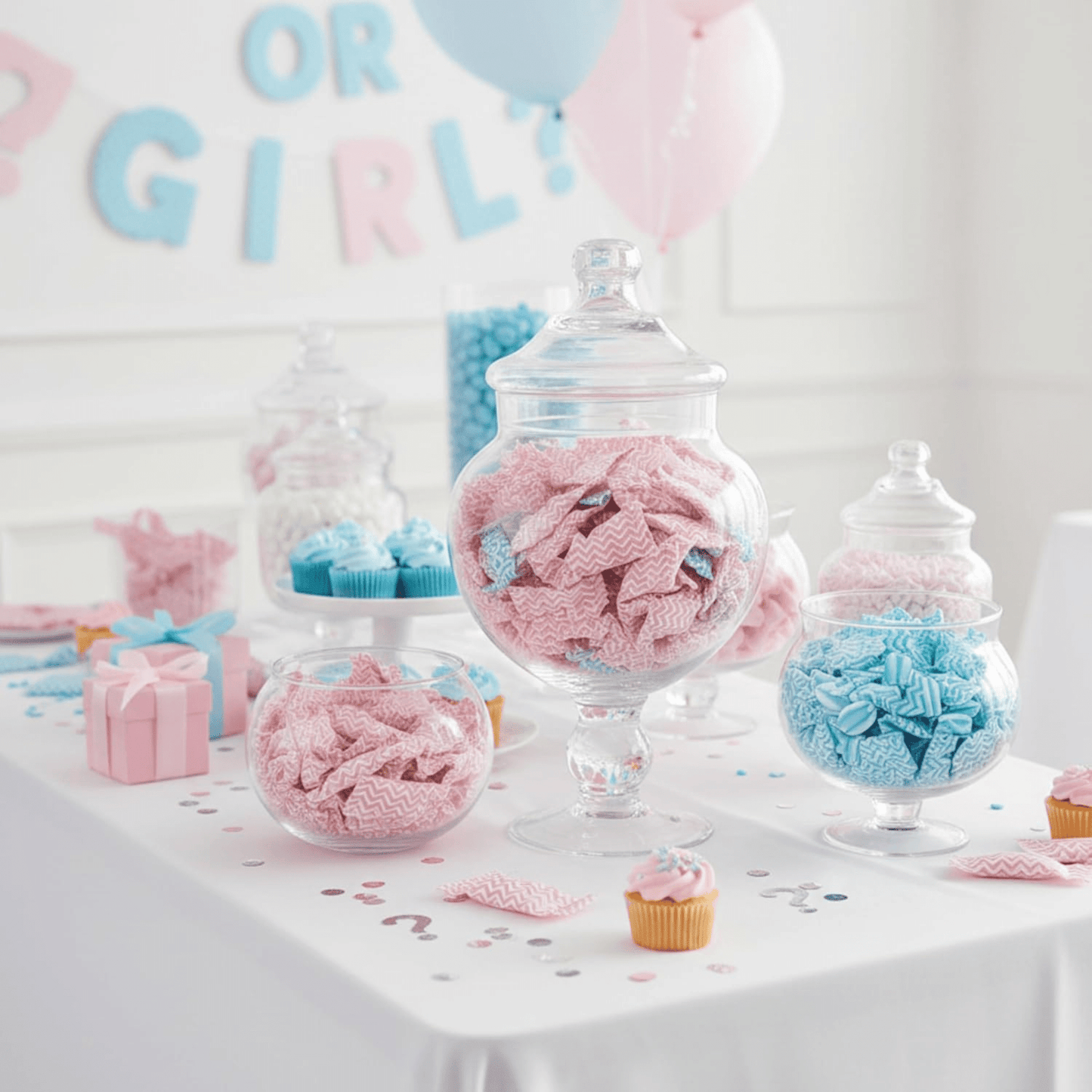 220ct Blue and Pink Candy Buttermints – Individually Wrapped Candy for Gender Reveal, Baby Shower Favors, Graduation, and Party Sweets