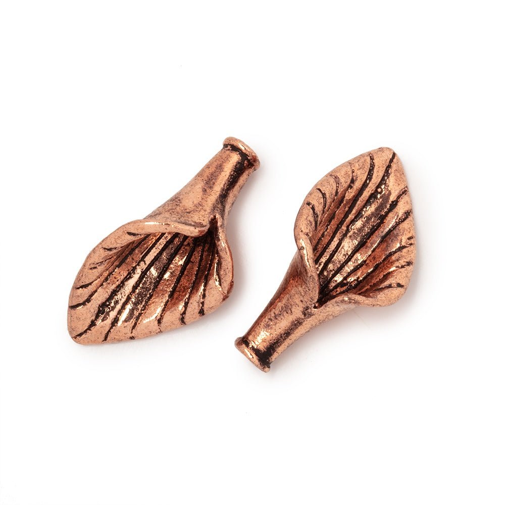 22x12mm Calla Lily Cone Charm Set of 2 pieces