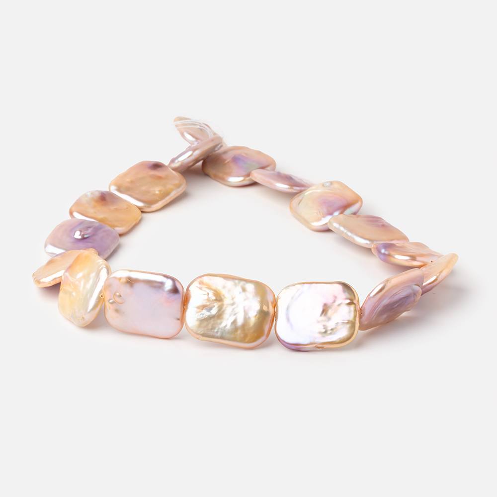 23-25mm Tonal Blush Rectangle Freshwater Pearls 15 inch 15 beads