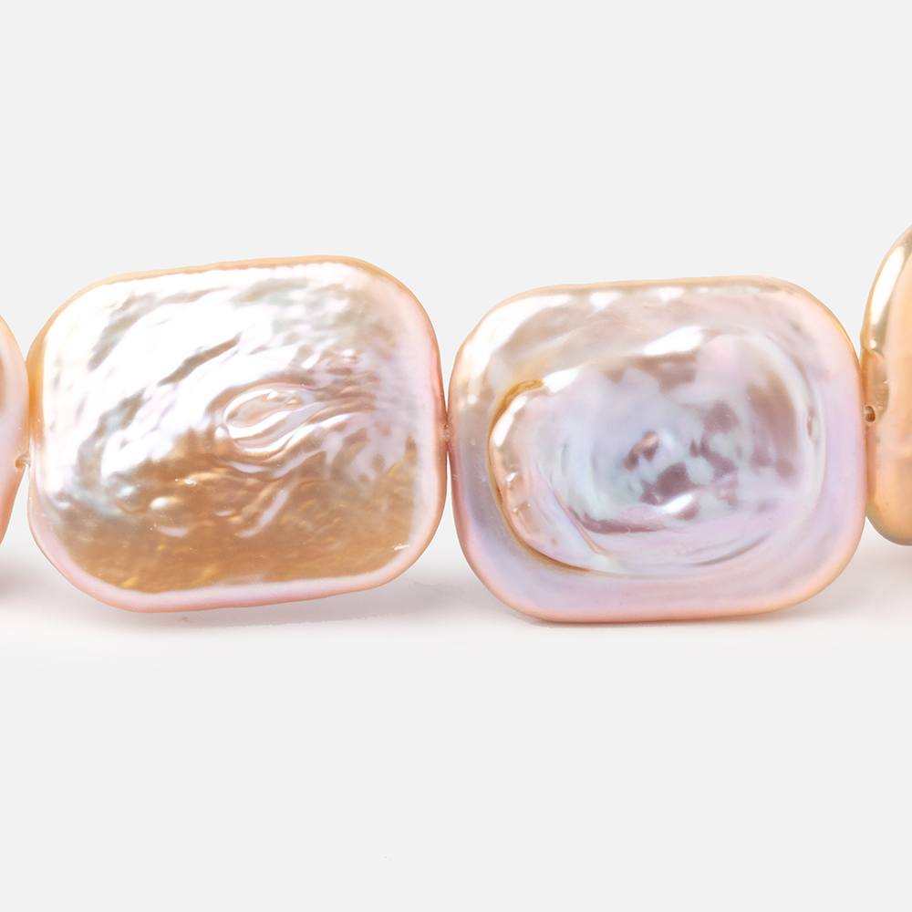 23-25mm Tonal Blush Rectangle Freshwater Pearls 15 inch 15 beads