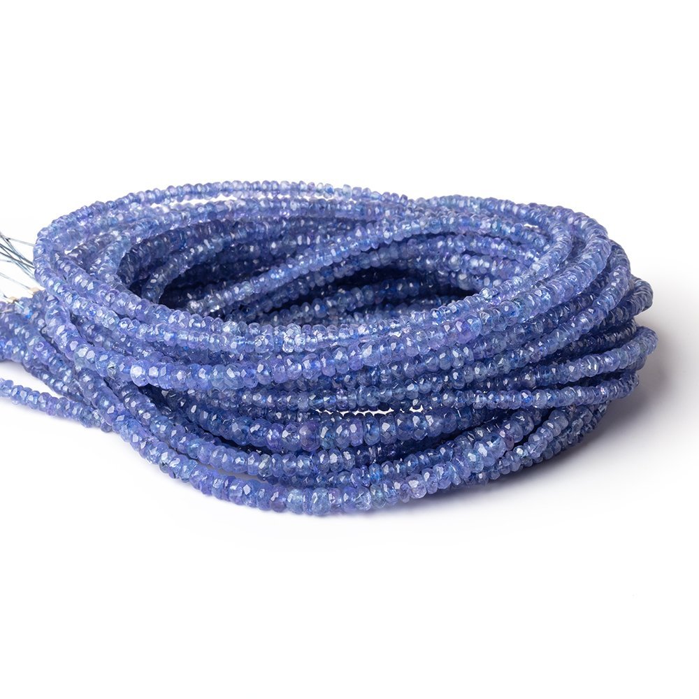 2.5-3mm Tanzanite Faceted Rondelle Beads 16 inch 196 pieces