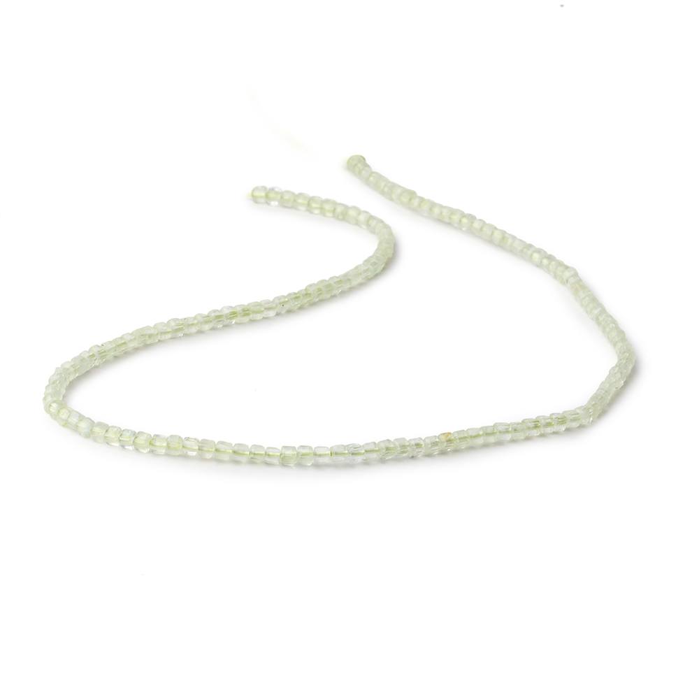 2.5mm Prehnite Micro Faceted Cube Beads 12.25 inch 134 pieces