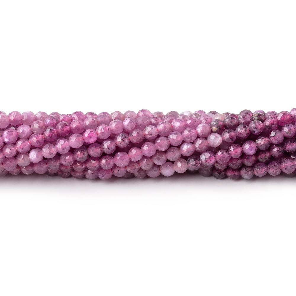 2.7mm Shaded Star Ruby Micro Faceted Round Beads 12.5 inch 120 pieces A