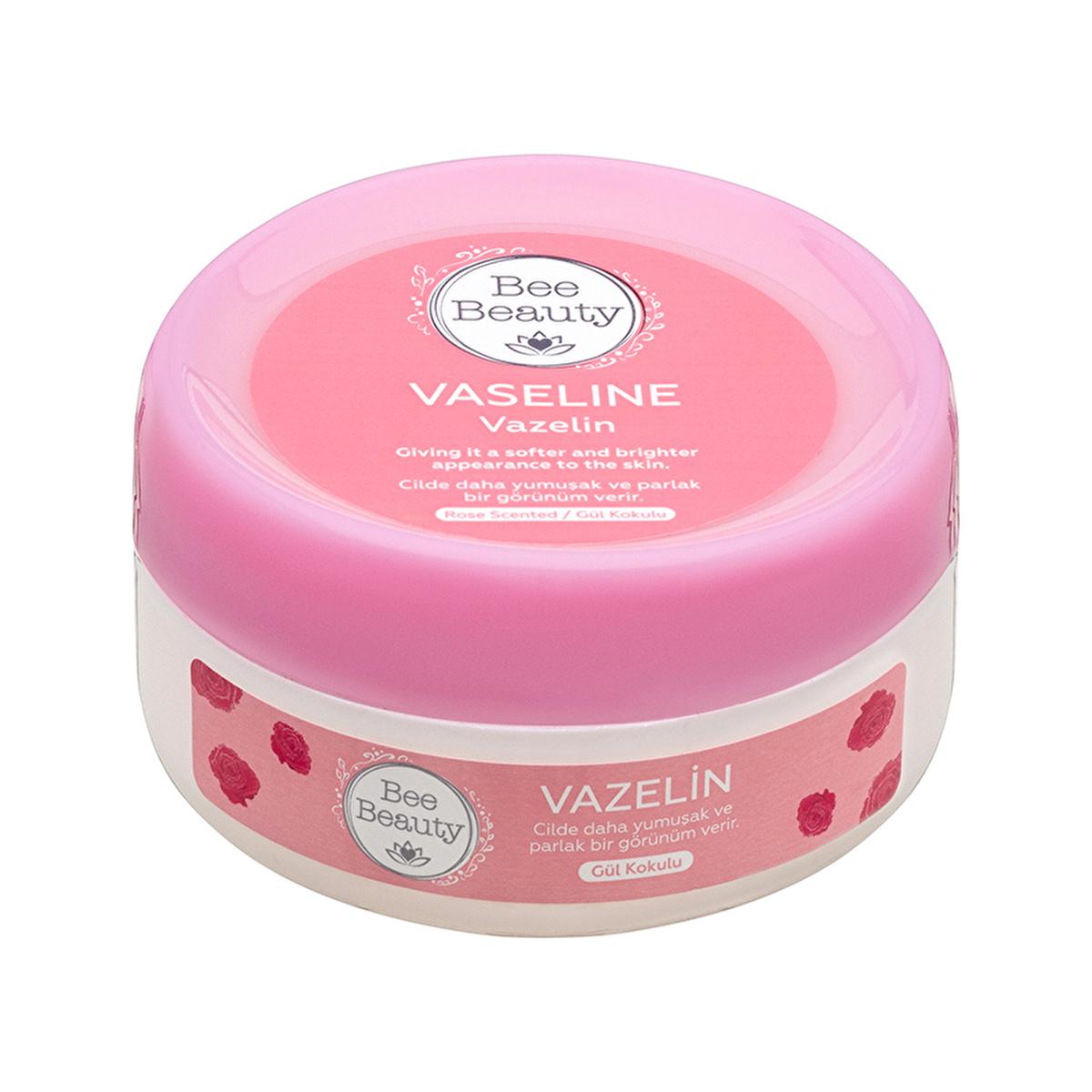 Bee Beauty Vazelin Gül Moisturizing Body Care - Rose Scented Moisturizer for Dry Skin Relief, 3.04 fl oz