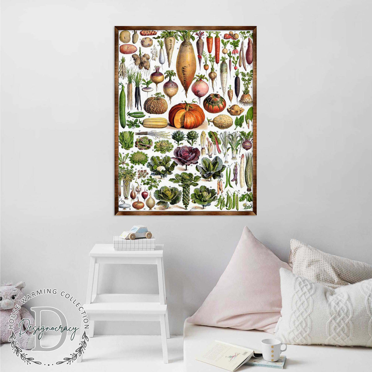 Montessori Wooden Poster Root Vegetables