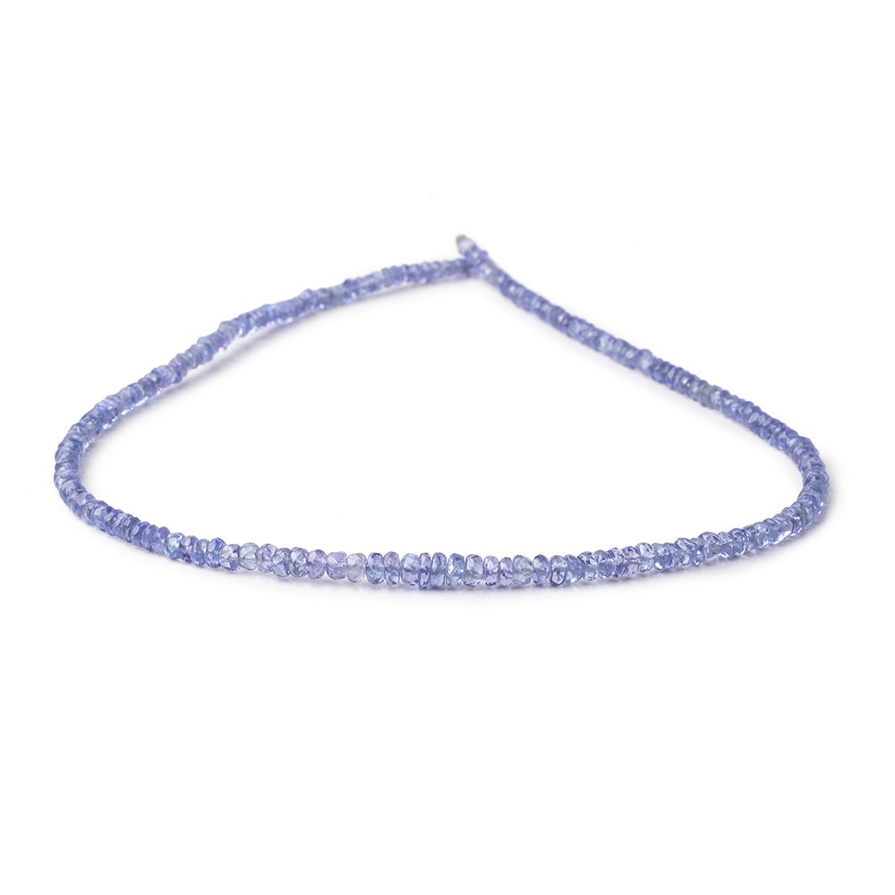 3.5mm Tanzanite Faceted Rondelle Beads 14 inch 190 pieces