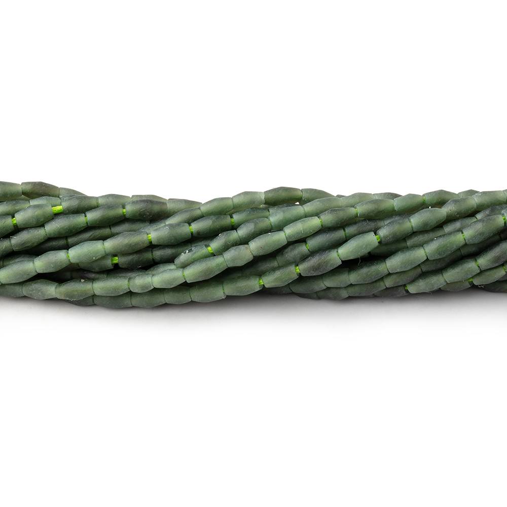 3-5mm Jade Plain Rice Beads 13 inch 75 pieces