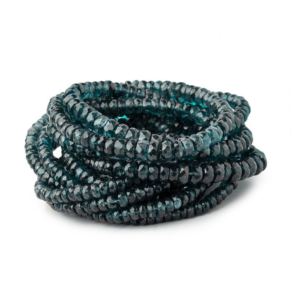 3-6mm Indigo Kyanite Faceted Rondelle Beads 16 inch 166 pieces AA
