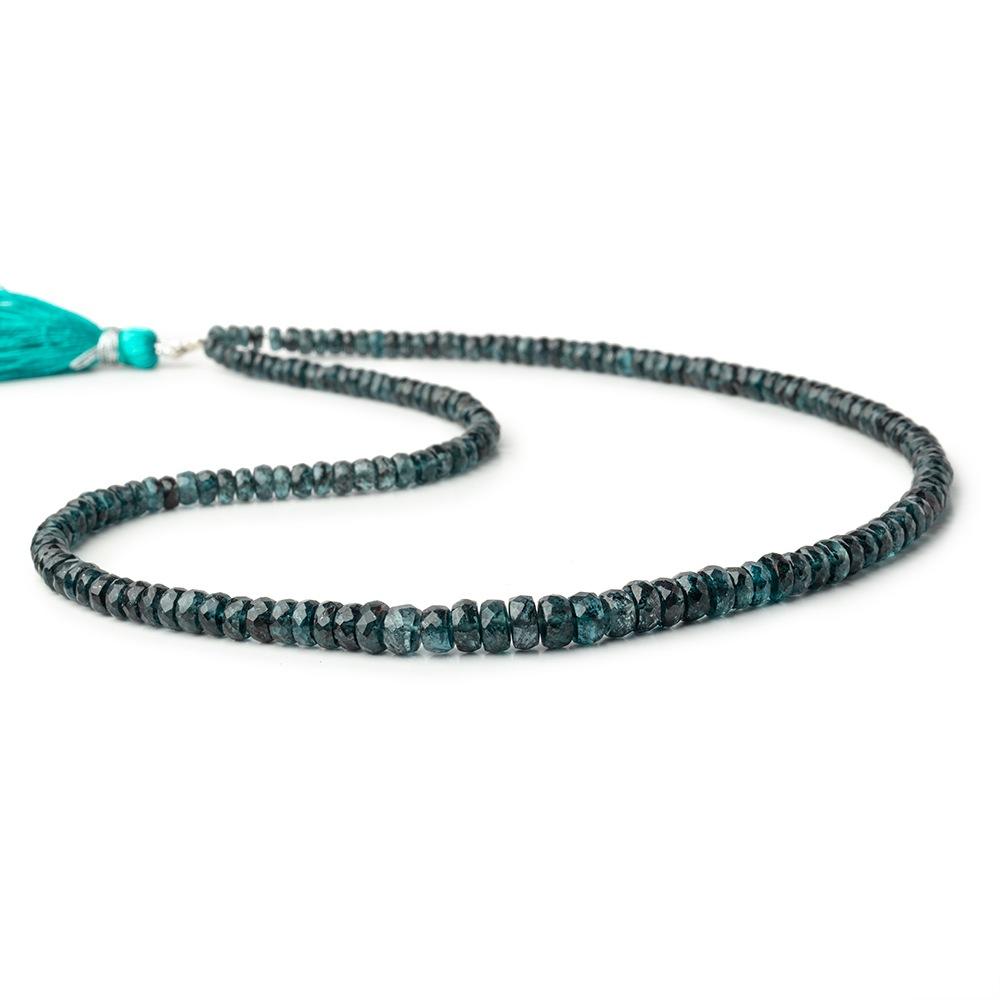3-6mm Indigo Kyanite Faceted Rondelle Beads 16 inch 166 pieces AA