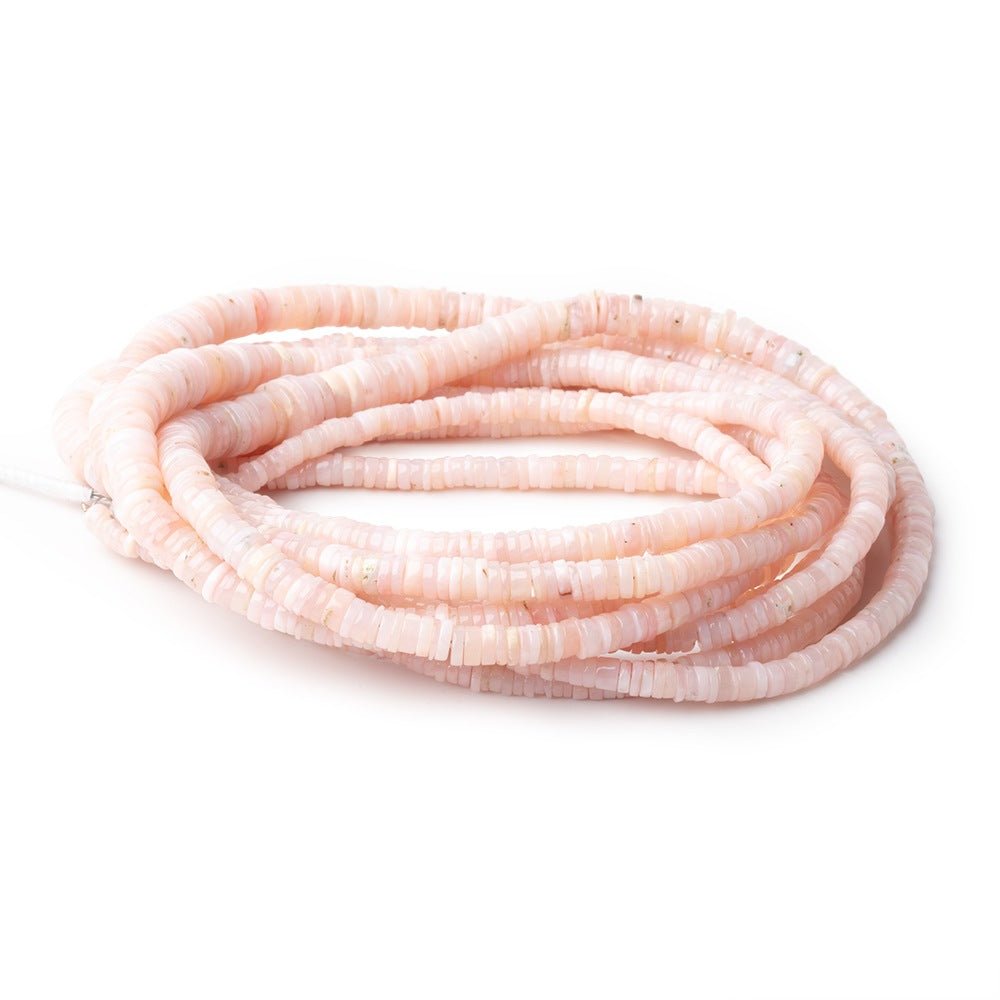 3-8mm Pink Peruvian Opal Plain Heishi Beads 17.75 inch 260 pieces