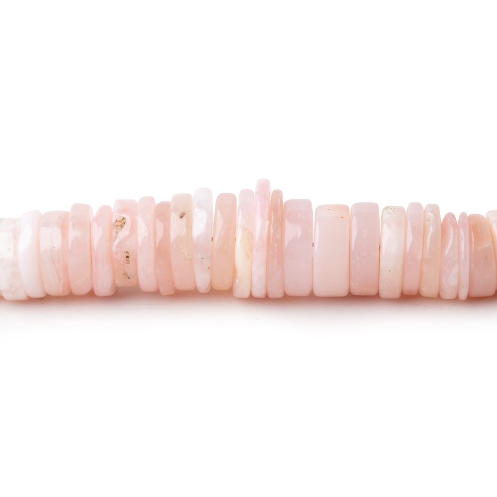 3-8mm Pink Peruvian Opal Plain Heishi Beads 17.75 inch 260 pieces