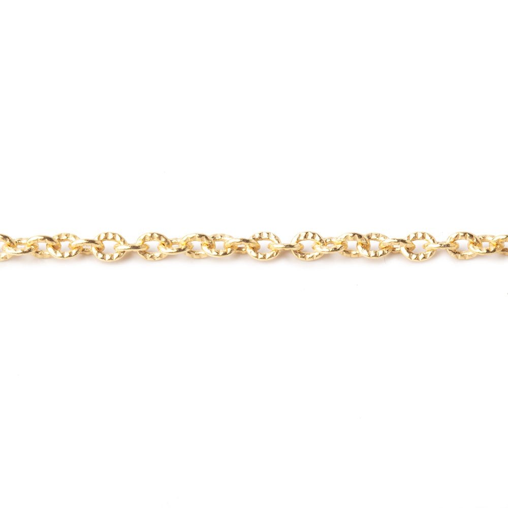 3 Feet - 2.5mm Small Corrugated Oval Link Chain