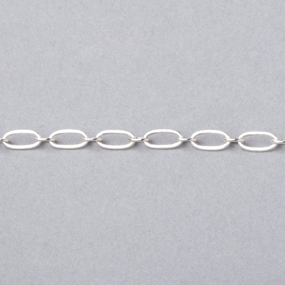 3 Feet - 3mm Drawn Oval & Link Chain