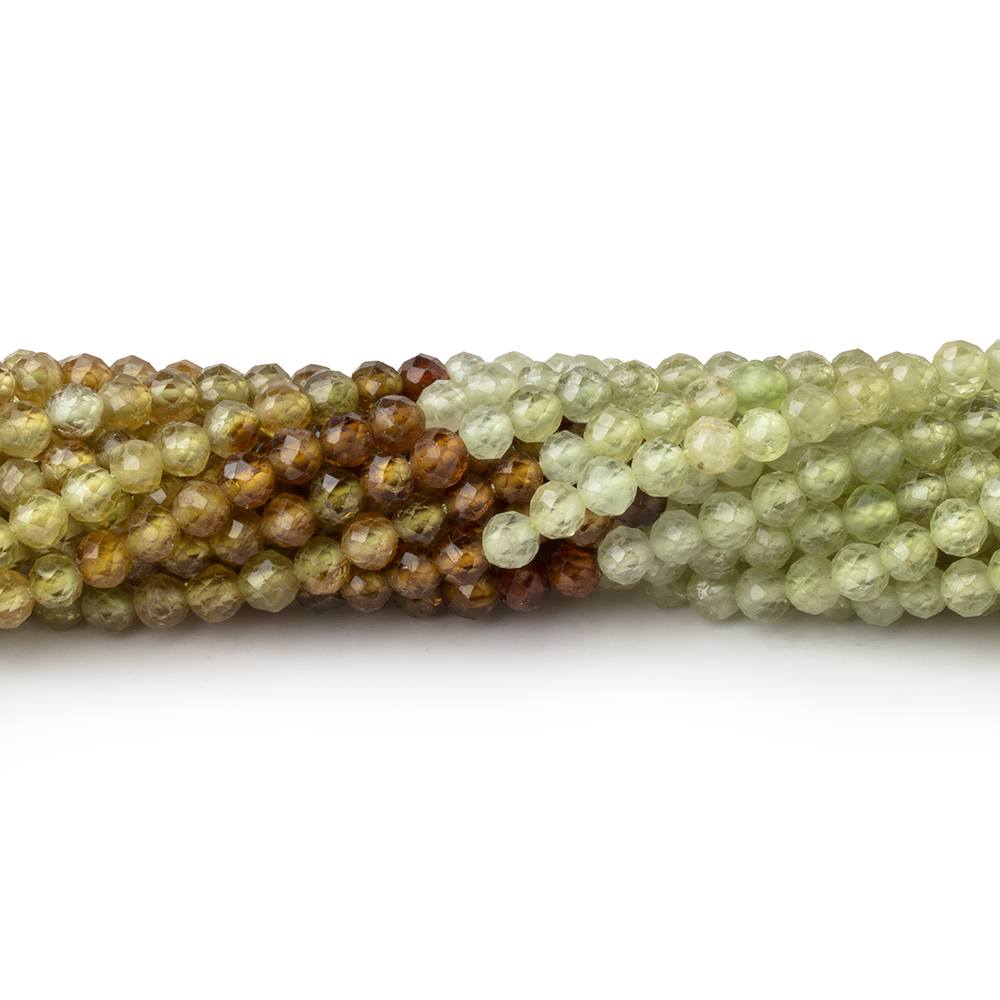 3.2mm Grossular Garnet Micro Faceted Round Beads 12.5 inch 106 pieces