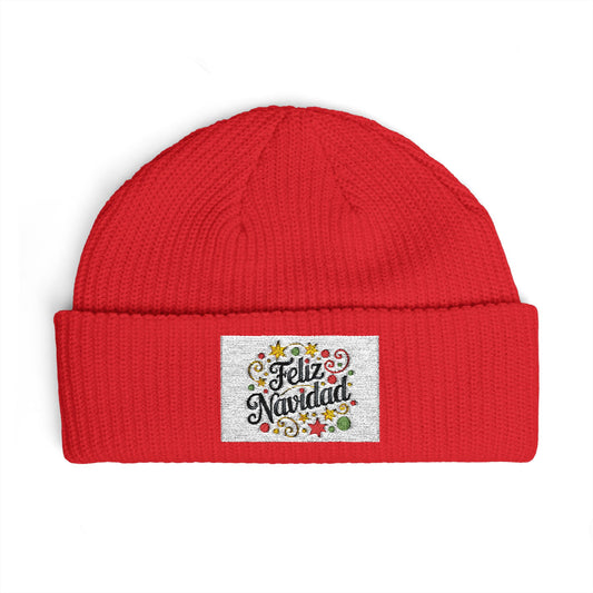 Beanie with Cuff  - Feliz Navidad