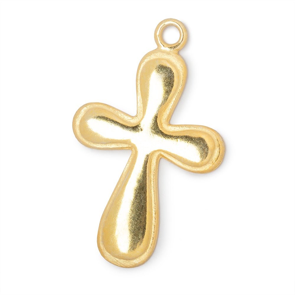 34x25mm Groovy Cross Pendant Charm 1 piece