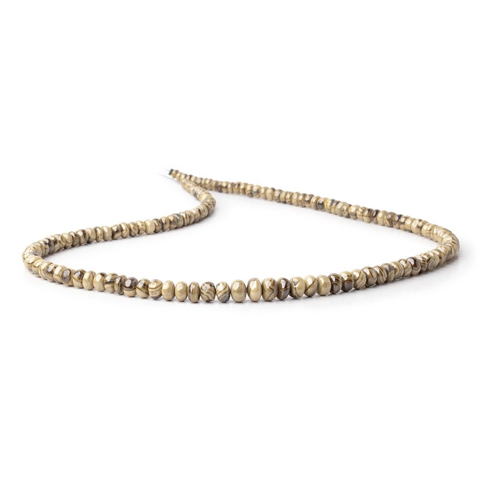 3.5-6.5mm Schalenblende Plain Rondelle Beads 18 inch 139 pieces