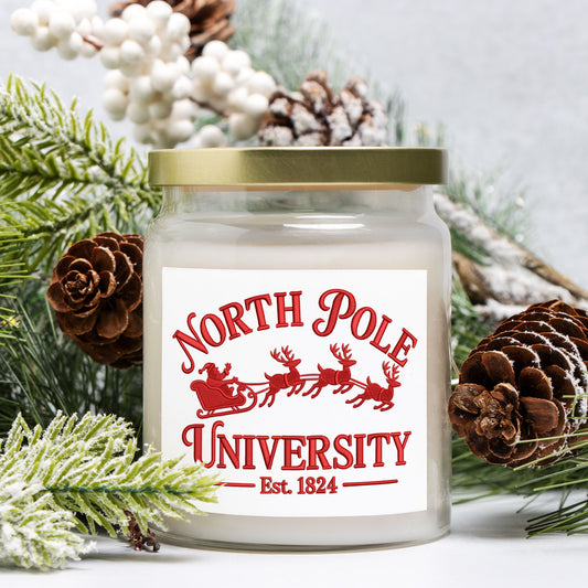 A North Pole University Candle Apothecary Jar 9oz