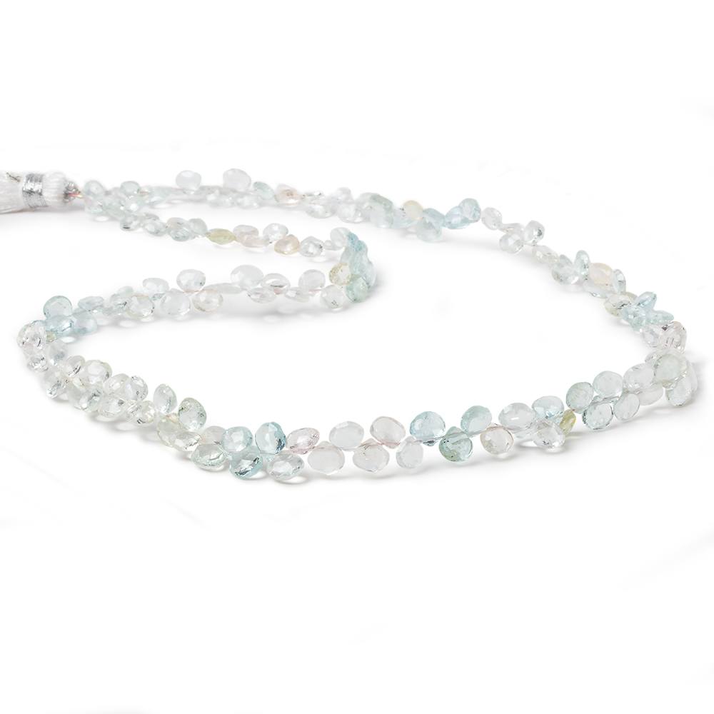 3.5x5mm Multi Beryl faceted heart briolette beads 16 inch
