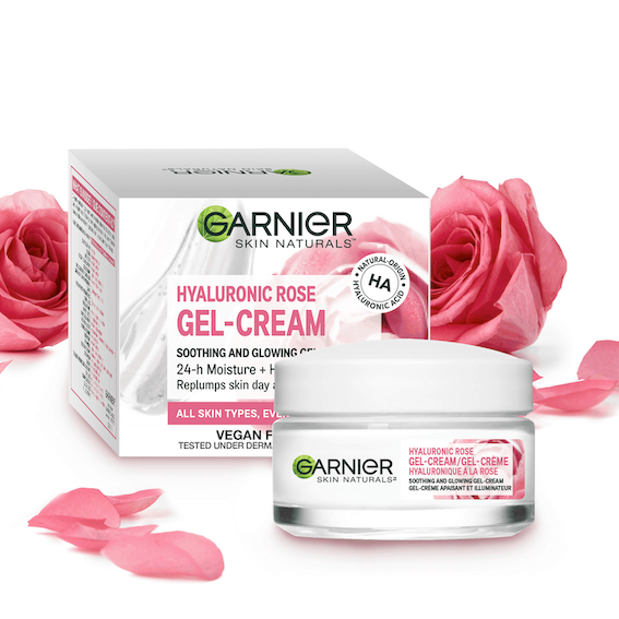 Garnier Hyaluronic Acid Rose Water Face Gel Cream - 1.69 fl oz, Non-Greasy, Natural Skincare