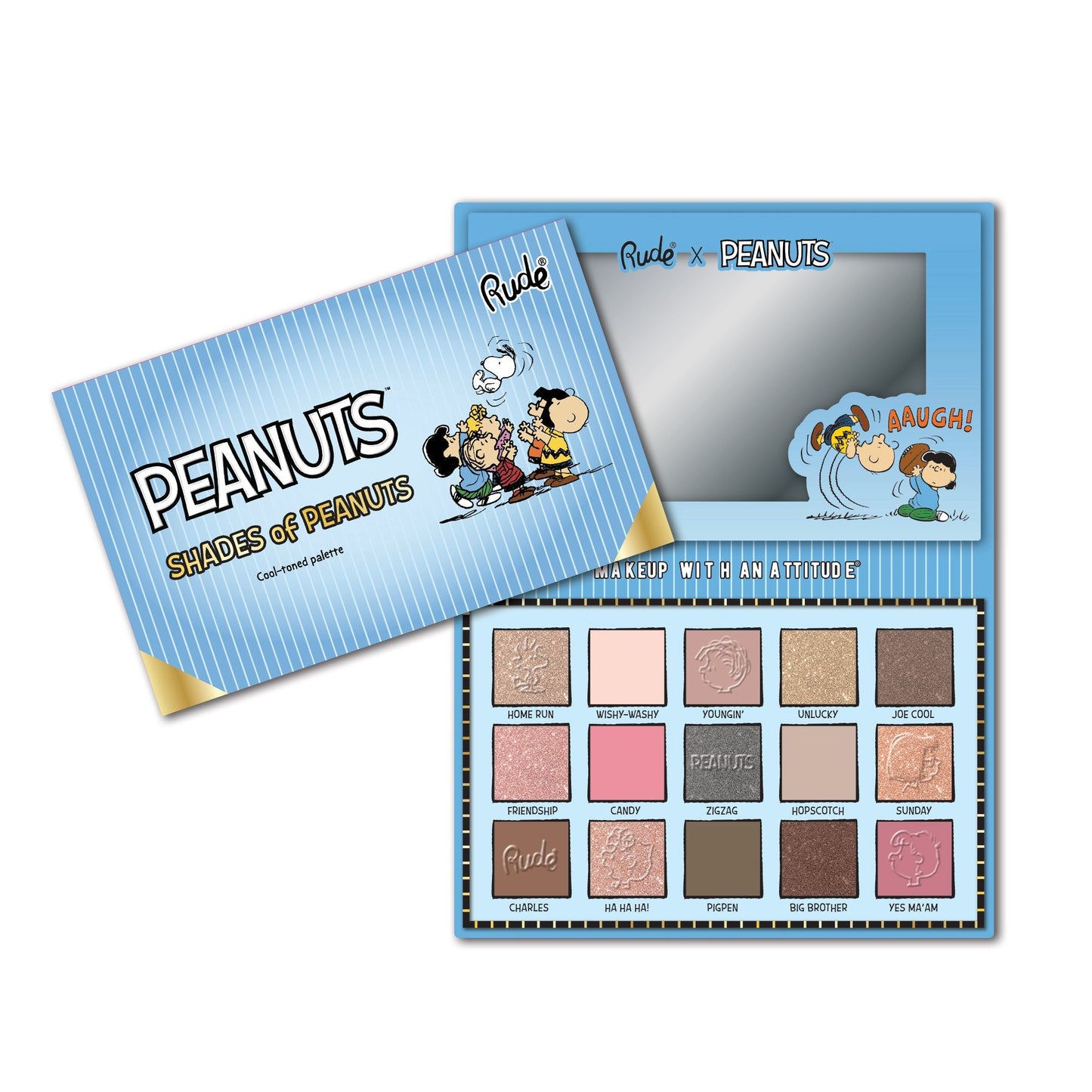 RUDE Shades of Peanuts Eyeshadow Palette - Cool-toned -  Cool