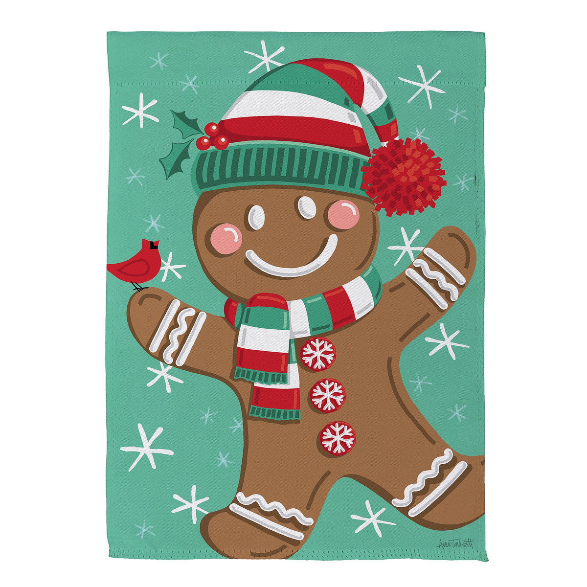 Christmas Icons Reversible Suede House Flag