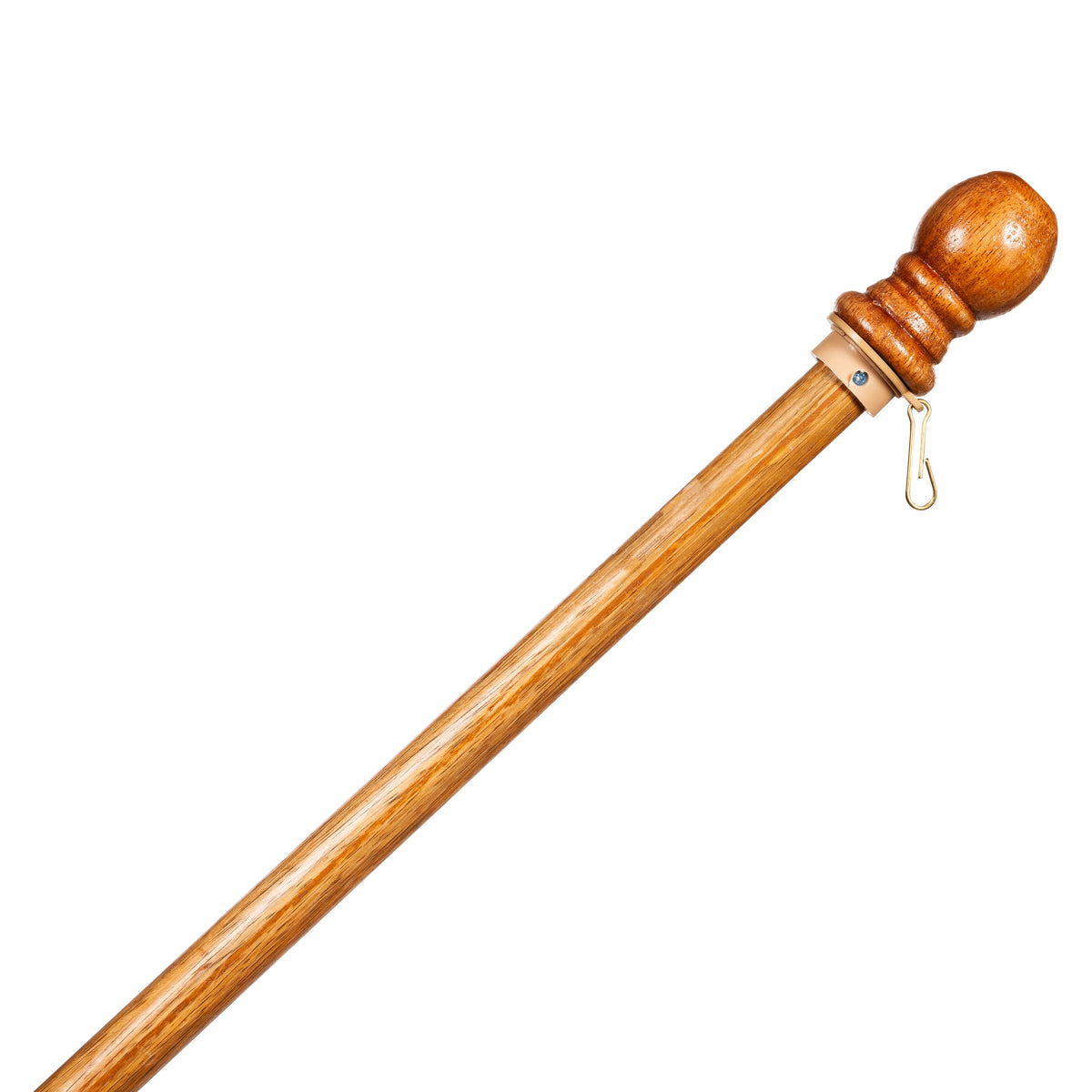 Wood House Flag Pole with Ring