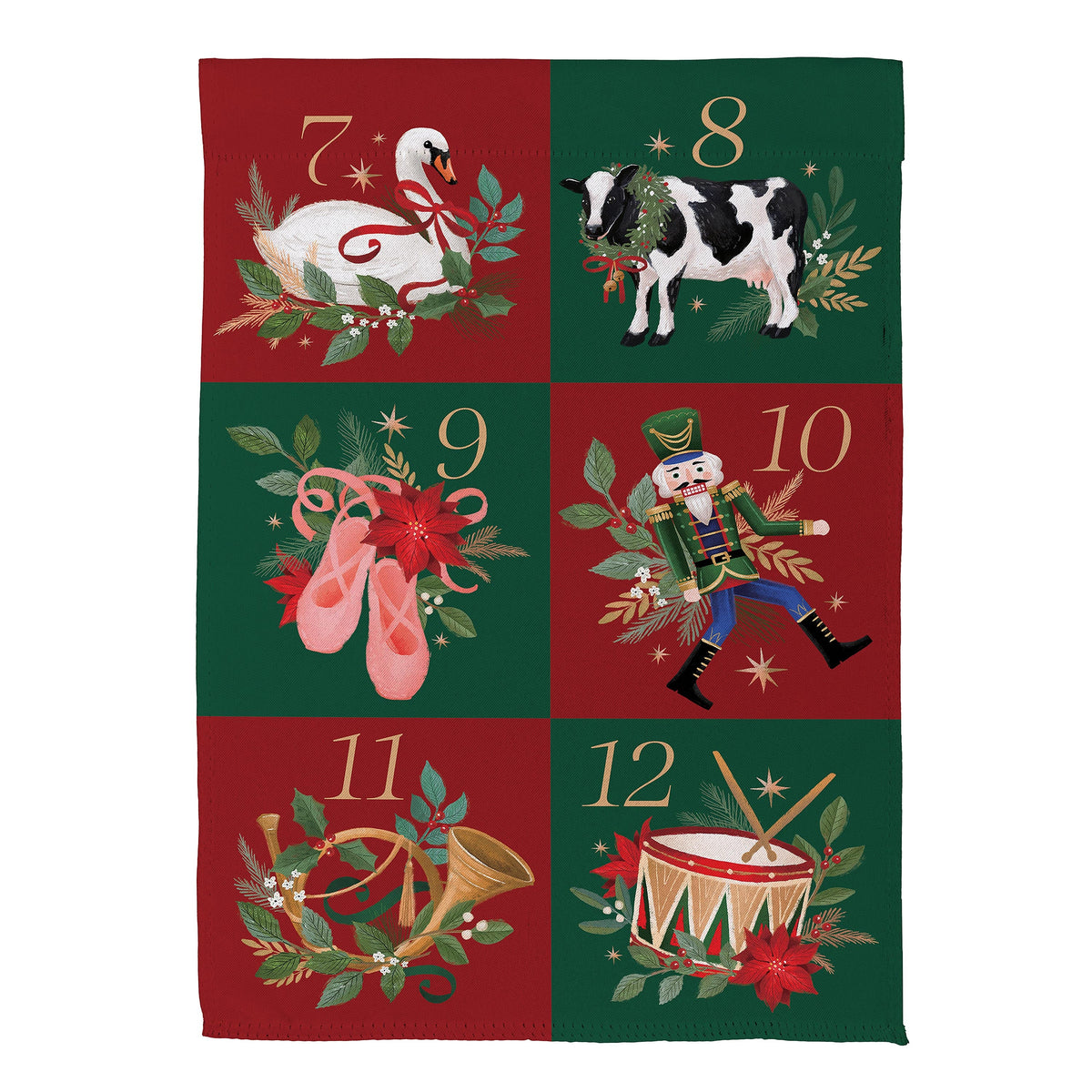 12 Days of Christmas Suede Garden Flag