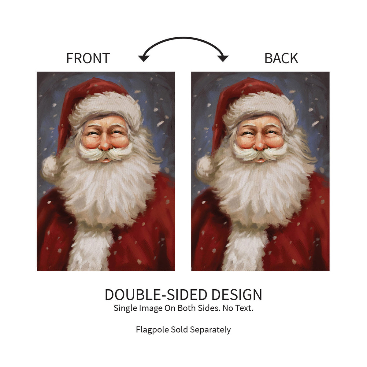Joyful Santa Suede Garden Flag