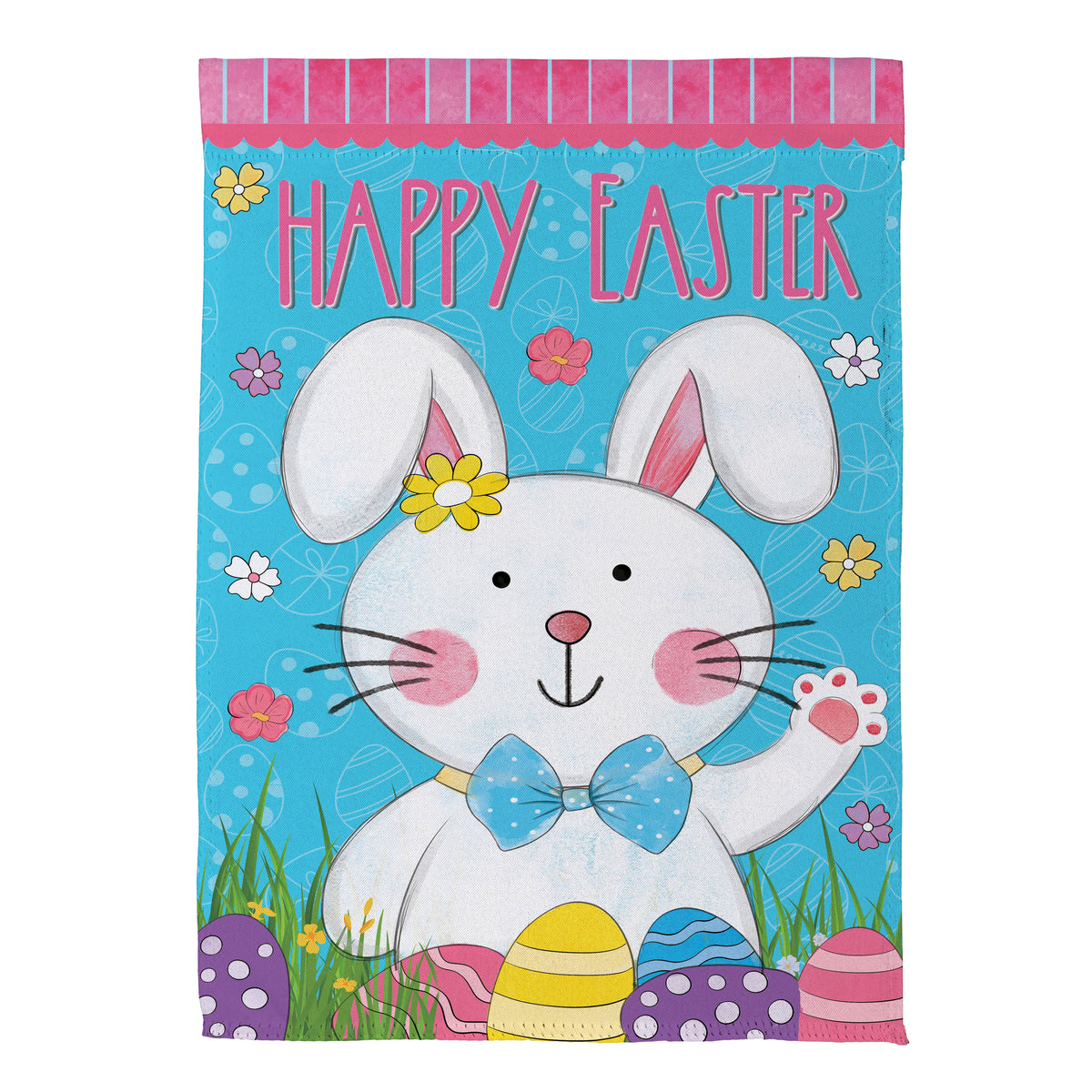 Bowtie Bunny Suede House Flag