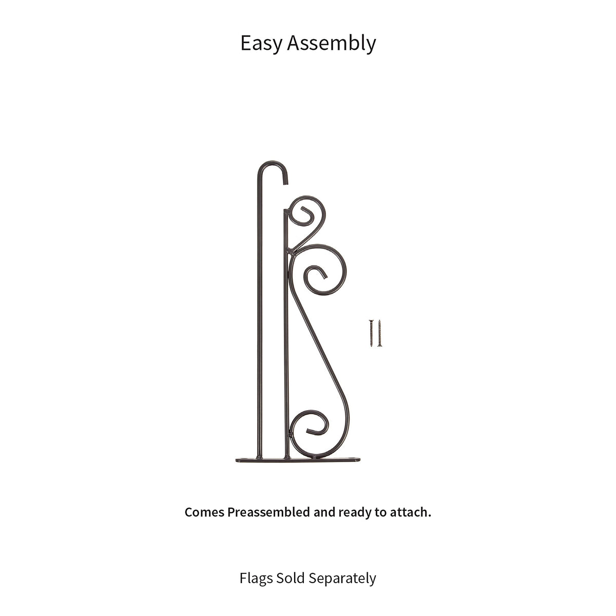 Swirl Wall-Mount Garden Flag Hanger