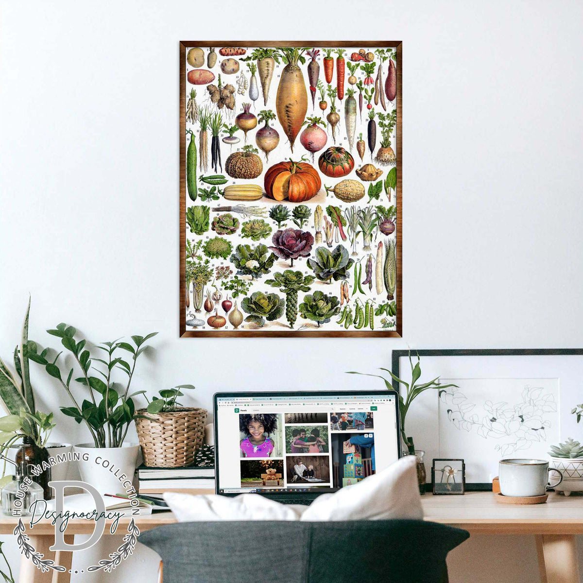 Montessori Wooden Poster Root Vegetables